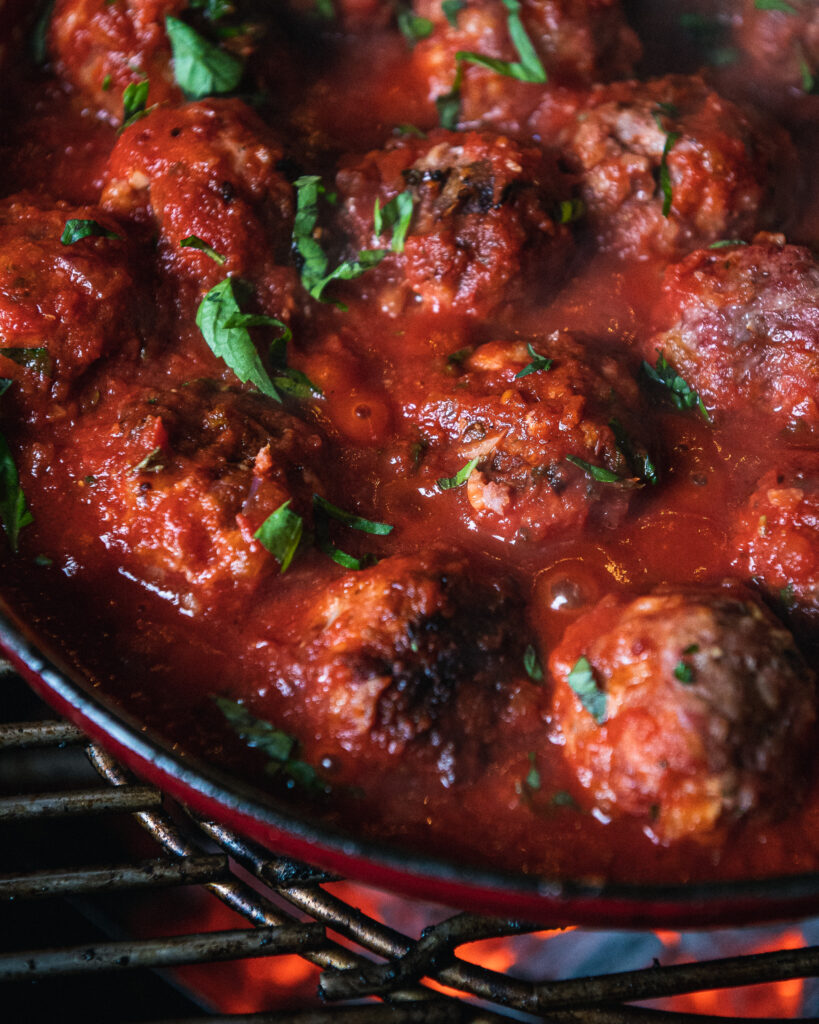 Grilled Meatballs with Homemade Marinara » The Yankee Cowboy