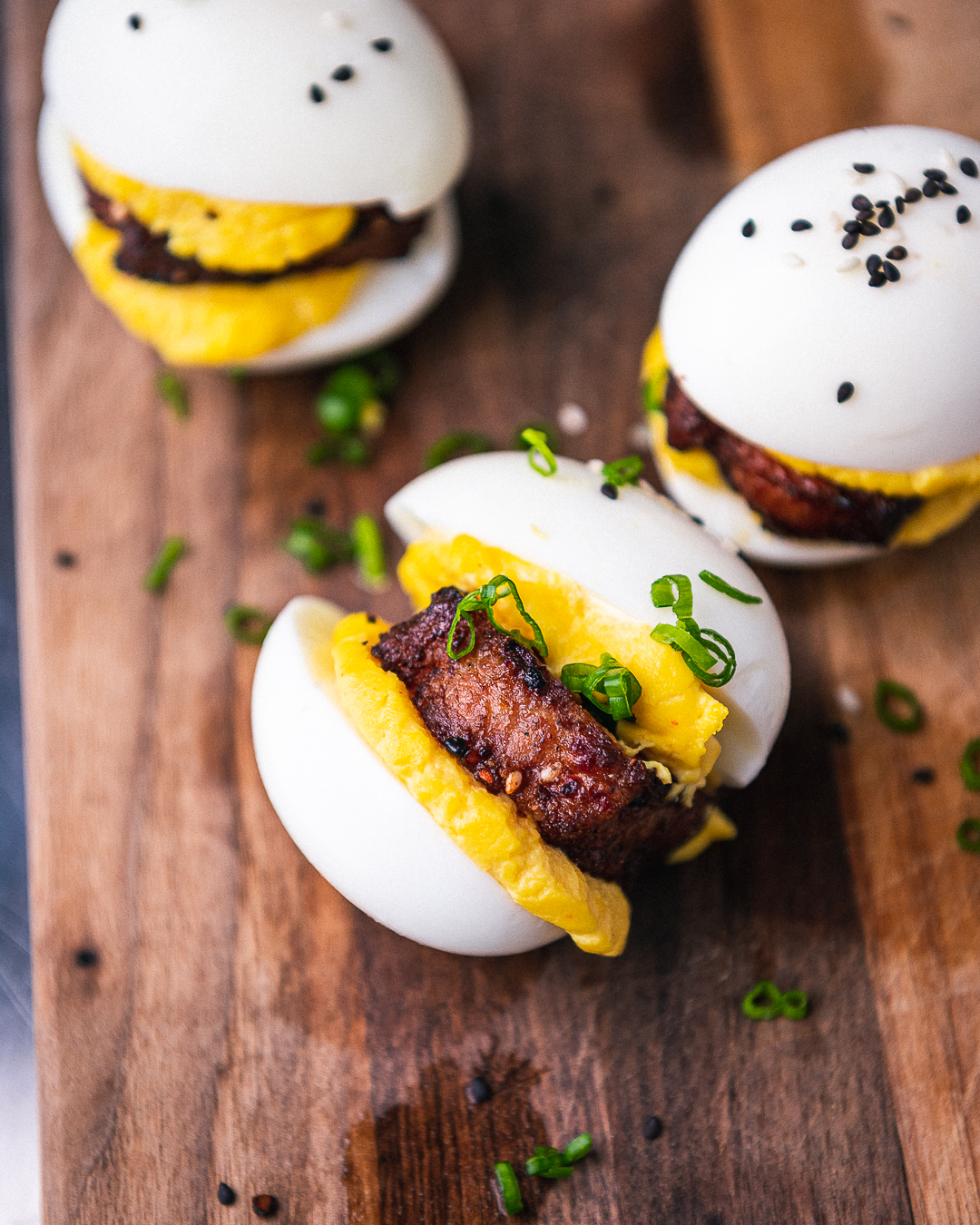 Smoked Pork Belly Deviled Eggs (Sliders) » The Yankee Cowboy